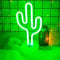 GIGIIS Cactus Luce al Neon LED Cactus Insegna al Neon, Lampade al Neon Cactus Luci al Neon Insegne al Neon per Camera dei Bambini Arredamento Camera da Letto - Alimentato a Batteria o USB