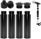 Mikrofonständer Adapter, 4 Stück Mikrofonständer Verlängerung Mit 2 Stück Metalladapter Und Stand Adapter Gewinde Adapter, 5/8 Buchse Auf 3/8 Stecker Für Mikrofonständer Stative Kugelkopf (Schwarz)