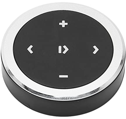 Kabellose Bluetooth-Medientasten-Fernbedienung für Autolenkrad, Siri Starten, Musiksteuerung, Selfie, Kompatibel mit und Android, Halterung Im Lieferumfang Enthalten