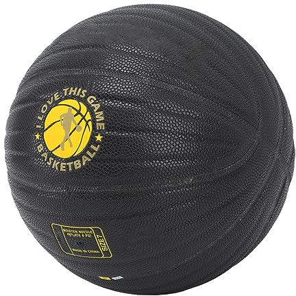 Basketball-Training, gut gewichteter Rebound PU Heavy Basketball Trainingsgeräte Größe 7 für Sportplatz (Gelb)