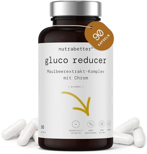 Morbeerextrakt 750 mg + Chrom | 90 vegane Kapseln | Unterstützt den normalen Blutzuckerspiegel | Mit Chrom für einen gesunden Zuckerstoffwechsel | nutrabetter®