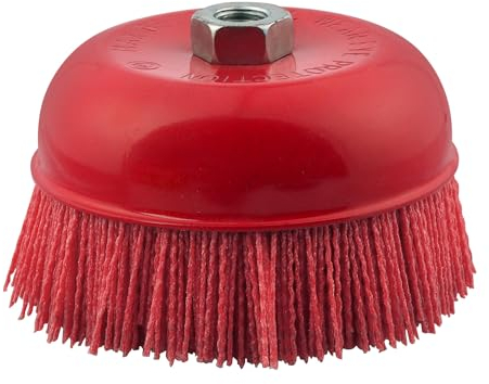Schleiffilament-Nylonborsten, Topfbürste, 7,6 cm, 1,6 cm, 11 Gewinde, 0,6 cm Bohrdorn, Nylon-Radbürste zum Entfernen von Rostfarbe, Oberflächenvorbereitung (15,2 cm, 1)