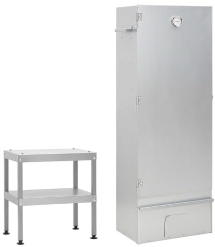 Home Outdoor OthersBBQ Ofen Smoker mit Tisch verzinkter Stahl
