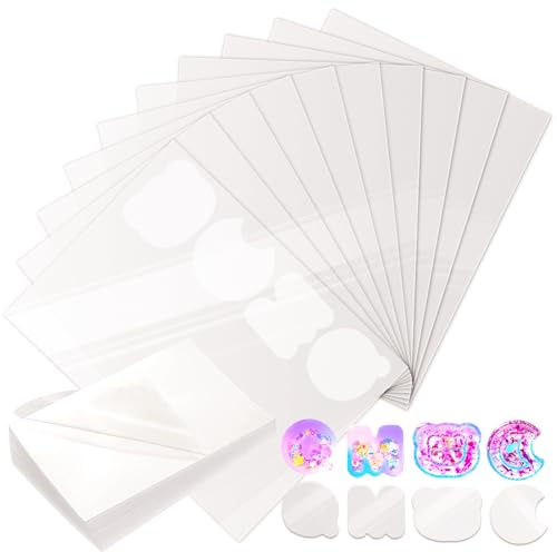 30 Groß Kunstharz Shaker Folien 210x150mm A5 für Charms Schlüsselanhänger Schmuck Basteln