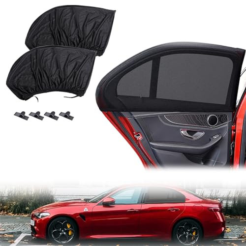 Parasol de Coche,2Pcs Parasol Coche Bebe,Parasol de Coche para Ventana Lateral Trasera,Sombrilla Universal con protección UV,Apto para la Mayoría De Coches