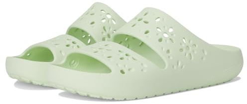 Crocs Unisex-Sandalen mit Blumenausschnitt, Grün 1, 36/37 EU