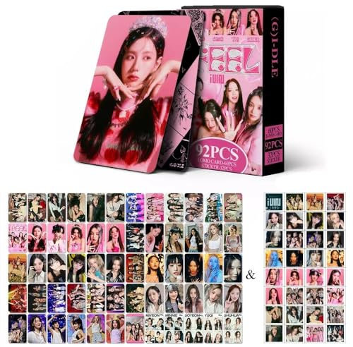 92 Stück K-Pop-Fotokarten-Kollektionen, Blink, Packung mit 60 Fotokarten, Kpop-Postkarten und 32 Aufklebern (I Feel)