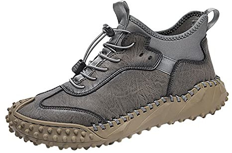 AQ899 Straßenlaufschuhe Leicht Freizeit Sportschuhe Sneaker Rot Herren 43 Trend Vielseitige Herrenschuhe Handgefertigte Außenhandel High Top Schuhe (Grey, 45)