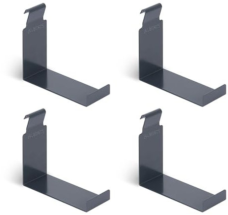 Alberts 825171 Dekorhaken für Doppelstabmatten | Gr. XL | sendzimirverzinkt | anthrazit | kunststoffbeschichtet | RAL7016 | 4er Set