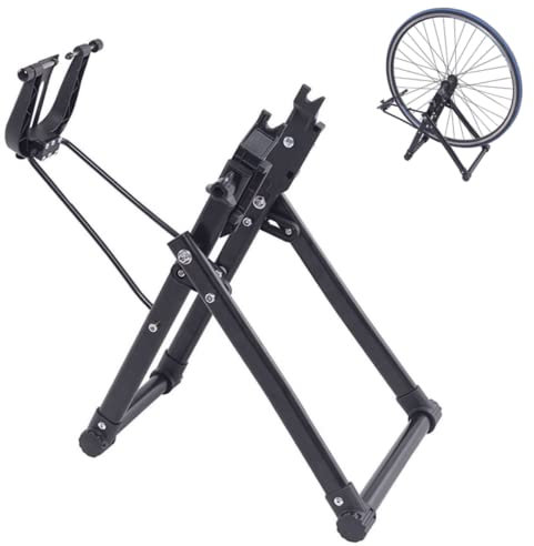 Fahrradständer (de:Fahrrad-Wartungsständer, Zentrierständer für Fahrradräder, Faltbarer Fahrrad-Reparaturständer, Auswuchten der Hinterräder und Zentrieren der Felgen, Reparaturständer, p
