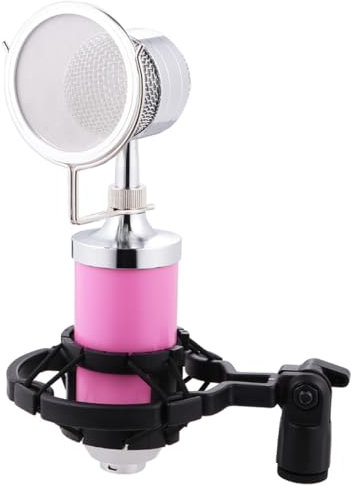 GREENADSCAPE Micrófono De Condensador Portátil Mini Micrófono para Transmisión Karaoke Compatible Computadora Marco De Plástico Prueba De