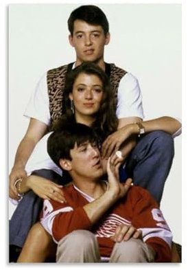 FHILTNMWC Ferris Poster Bueller's Day Off Teen Comedy Vintage-Filmposter gerahmtes Leinwandposter mit Holzrahmen für Zuhause, Schlafzimmer, Garage, Art-Deco, 30 x 45 cm, ungerahmter Stil
