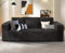 Modular Sectional Sofa 3-Seater Modular Sofa Couch with Deep Seat Memory Foam Cloud Sofa Chair with Pillows Oversized Sectional Sofa for Living Room Bedroom (Strip Grey, 3-Seater)