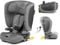 Kinderkraft FIX2GO i-size Kindersitz 76-150 cm mit Isofix base, bis zu ca. 12 Jahren, Sicherheitssystemen, Premium Polsterung, Reclining, Grau