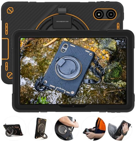 AGM Outdoor Tablet mit Robust Smartwatch +Stift+ Tastatur, Helio G99,8GB + 256GB,11'' FHD Display, 50MP + 8MP, IP68/69K, Dual SIM 4G LTE/5G WiFi/Kompass/Widevine L1/Android 14/G-AI