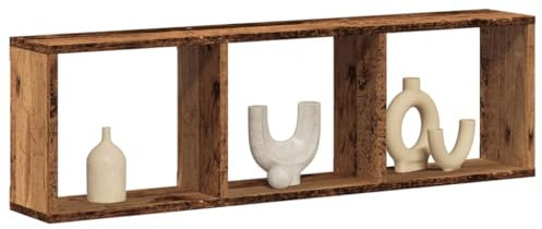 AJJHUUKI Außenmöbel-Hängeschrank 100x16x30cm Altholz Holzmöbel