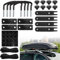 Erato 4er Pack Universal Dachbox Montage U Halterungssatz robuste U Bolzen Klemmen Halterungen mit 8 Kontermuttern und 2 Bandagen Dachträger Installationszubehör für Auto SUV Van