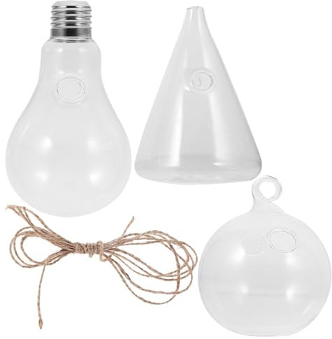 CIMAXIC 3stücke Hängendes Pflanzglas Aus Klarem Mit Vielseitig Einsetzbar Als Blumenvase Oder Dekoration Für Zuhause Und Büro Für Hydrokultur Und Selbstgemachte Mikrolandschaften