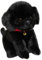KUKUShining Labrador Plüschtier, Süßer Teddy Hund Kuscheltier Mit Halsband Glöckchen Welpe Haustier Geschenk for Kinder Freundin(Black,28cm/11in)