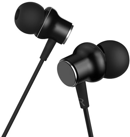 WMSZMSM Long Wired Earbuds with No Microphone for Tv Earbuds Headphones Extra Long Cord with Volume Control(Black 9.8FT)