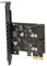Tarjeta de Expansión PCIe a USB 3.2-5GBPS de Alta Velocidad USB 3.2 Gen1 con Conector Doble Puerto 19PIN, Tarjeta Interna para Compatibilidad con PC, Placa Negra (Tablero Negro de 19 Pines)