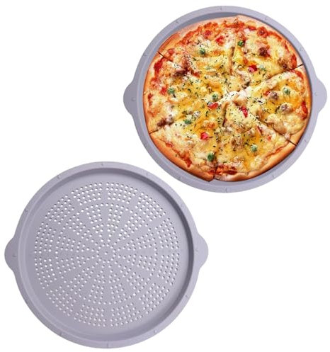 Platos Para Pizza | Bandeja De Servicio Para Pizza | Resistente A Altas Temperaturas Para Hornear Y Servir Pan En Cocinas Caseras Restaurantes Y Picnic Al Aire Libre