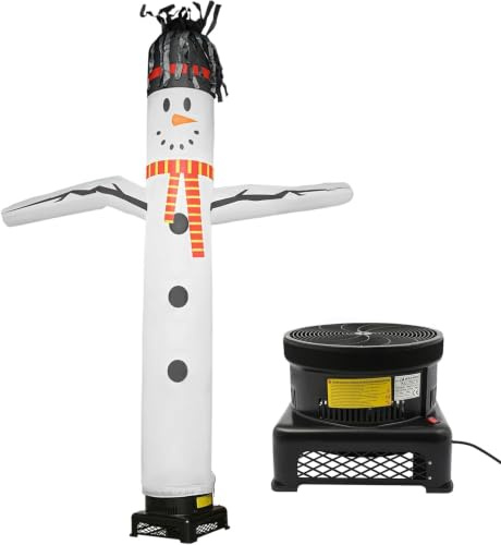 VonVVer 3m Aufblasbarer Lufttänzer mit 550W Gebläse - Schneeman Luftfiguren | Inflatable Tube Guy, 210D Oxford Werbeschlauch, Wacky Waving Air Dancer, Tänzerschlauch Schlauchmann für Event Werbung