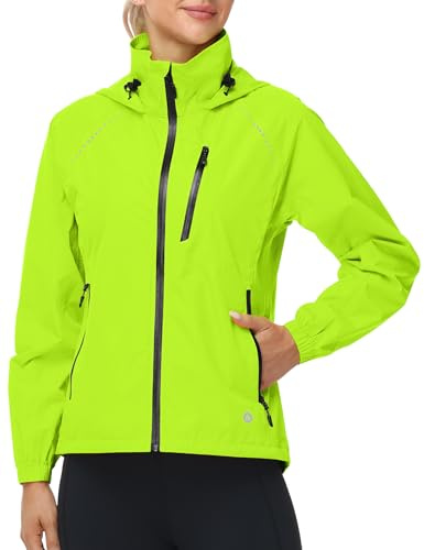 Nepest Fahrradjacke Damen Wasserdicht Atmungsaktiv Leicht Reflektierend | Fahrradjacke Damen, Regenjacke, Windjacke, Rennrad, MTB, Radfahren, Laufen, Wandern, Pendeln, 10000mm, UPF 50+, Packbar