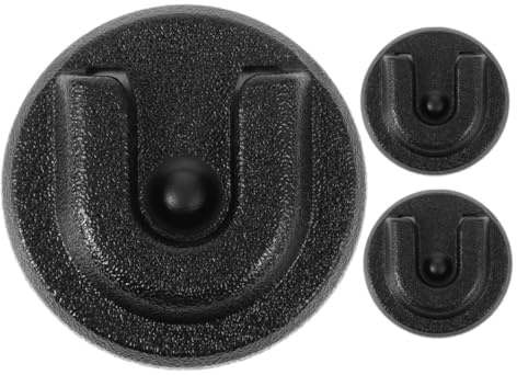 Zerodeko 3PCS Round Knob Microphone Hanger Holder Clips with Adhesive Back for Car and Motorbike Cb Radio Mic Mount Compatible with Various Models