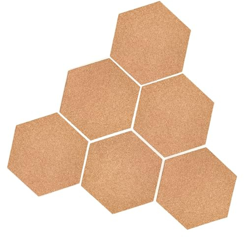 Pinnwand Kork 6mm Sechseckige Korkplatte Selbstklebend Pinwand Korkwand Korktafel Cork Board Korkpinnwand Korkplatten für die Wand