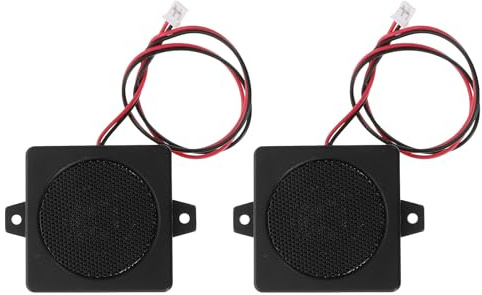 Altoparlante Full-range a Cavità Singola 5w 4ohm 2 Pezzi Nero | Modulo Leggero e Portatile, per Computer e Televisori, Progetti Fai da Te, Struttura in Plastica Metallo