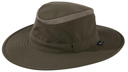 TOP-EX Wasserdichter Sonnenhut Herren UPF 50 für Safari und Outdoor | Winddicht mit PU-Membran, formbarer Drahtkrempe, elastischem Kordelzug und Innentasche; faltbar für Camping und Wandern