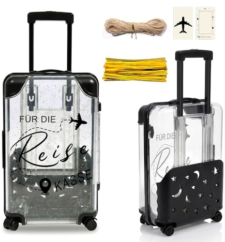 Buyzzus Reise Geschenk Reise Mini Koffer Spardose Reisekoffer Kreative Mini Koffer Geschenk Geldgeschenk Mini-Reisekoffer für Frauen Männer Reisekasse (Reisegeschenk)