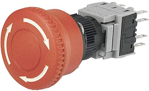 TRU COMPONENTS LAS1-BY-22TSB Not-Aus-Schalter 2 Öffner, 2 Schließer 1 St.