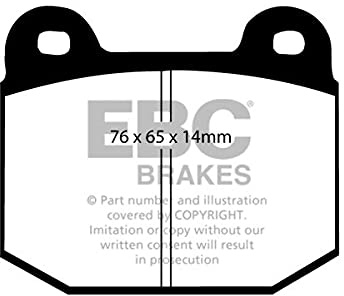 EBC Brakes DP1537 Ultimax OEM Replacement Brake Pads Compatible with ROVER, NISSAN, MG 75 (RJ), 75 I Tourer (RJ), 350Z Coupe (Z33), 350Z Roadster (Z33), MG ZT Models