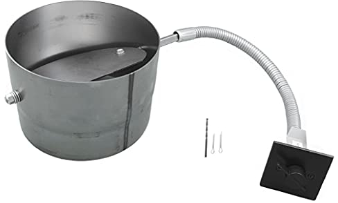 hs-kamine Rohr mit Abgas-Drosselklappe Varianten Ø 180 und 200 mm biegsame Welle 50 cm und Drehknopf wahlweise Schwarz oder weiß (200 mm Drehknopf schwarz)