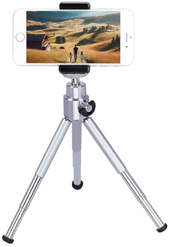 Eurosell Mini Stativ für Smartphone/iPhone - Metall - 15cm - Kugelkopf - Video/Foto