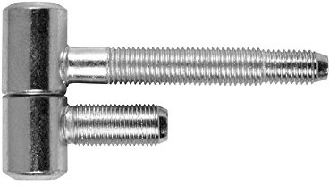 Stahlzargenband 2-tlg. f. gefälzte Holztüren, Band 16 x 41 mm, Stahl vernickelt