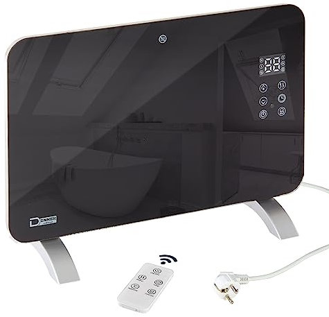 Konvektorheizer Konvektor Heizung Heizgerät Heizer 1000 W 230 V Glasfront schwarz