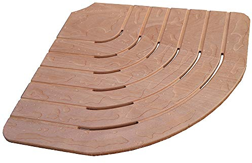 Pedana Piatto Doccia Angolare Antiscivolo 74cm Legno Marino Okumè Castel Merlino