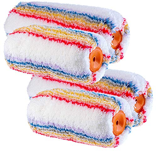 KADAX Farbwalze, Set: 20 cm + 25 cm, Farbrolle, Langflor, Malerwalze für Innen und Außen, Wandfarbe, Fassadenfarbe, Malerrolle aus Polyacryl, Lackierwalze, Lackierrolle (2)