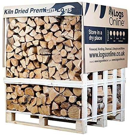 Jumbo Crate Kiln Dried Ash Hardwood Logs 2m3 800kg Ready to Burn from The UK Government, FSC Sourced