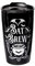 Alchemy Travel Mug Double Wall Ceramic Mug, Goth Reusable Coffee Cup, Bat Brew 12oz