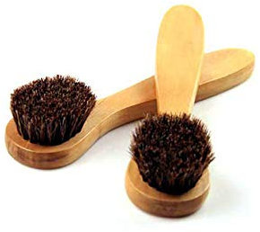 HiKin Manuelle Gesichtsreinigungsbürste, 2 Stück, Holzgriff, Naturborsten, Gesichtsbürste.