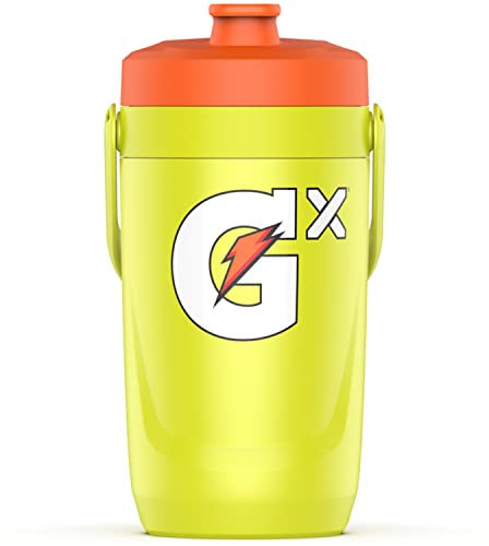 Gatorade Gx Performance Jug, 64oz, Leakproof, Non Slip Grip, Great for Athletes, Neon Yellow