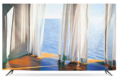 HBLZGBL 55 Indoor-TV-Abdeckung, Schutzhülle TV Polyester-Gewebe Umweltfreundliches Drucken und Färben Staubdicht und wasserdicht für Flat Curved TV, Smart TVs (Color : A, Size : 43)