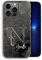 Personalised Apple iPhone Case, Custom Plastic Hard Phone Cover, White Name Grey Initial Charcoal Marble, Initial Case for iPhone 15, 14, 13, 12, 11, Pro Max, Mini, XR, SE