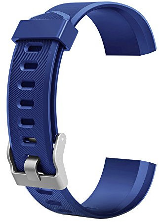ID115Plus HR Ersatzarmband, buntes Ersatzarmband, Zubehör, verstellbar, weiches Silikon, Ersatz-Armband für ID115 Plus HR Smart-Fitnessuhr, kein Tracker (1 x blau), 2 Stück