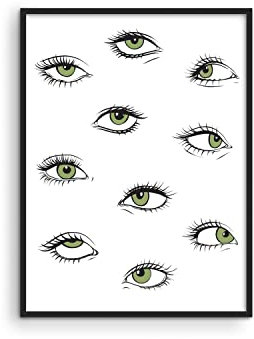 HAUS AND HUES Böser Blick-Wandkunst, magisches Auge, böser Blick, coole Poster für Zimmer, ästhetisches Poster mit bösem Blick, Schlafsaal-Poster, böser Blick, Raumdekoration (30,5 x 40,6 cm,