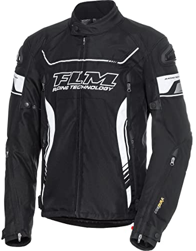 FLM Octane Textiljacke - Atmungsaktiv & Wasserdicht - 600D Cordura® - Mit Protektoren & Reflektoren weiß XL